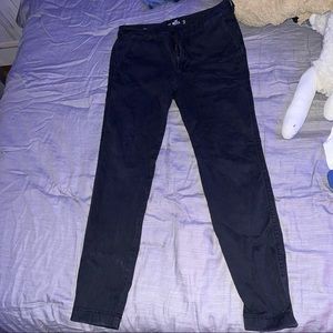 HOLLISTER ADVANCED STRETCH BLACK CHINO PANTS 33x32
